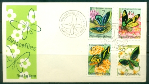 PNG-1975-Insects-Butterflies-Flowers-FDC