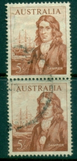 Australia-1964-5-Navigators-Dampier-5sh-pair-FU