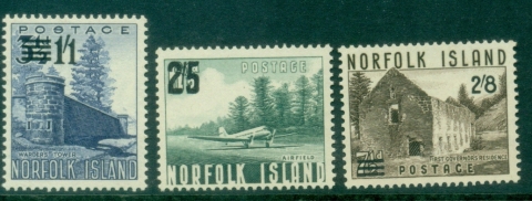 Norfolk-Is-1960-Pictorials-Surcharged-MUH