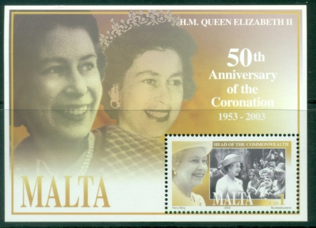 Malta-QEII-2003-The-50th-Anniversary-of-the-Coronation-MS-MUH