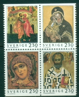 Sweden-1992-Xmas-Paintings-MUH