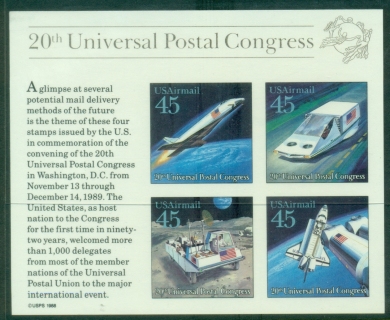USA-1989-The-20th-Universal-Postal-Congress-Space-IMPERF-MUH