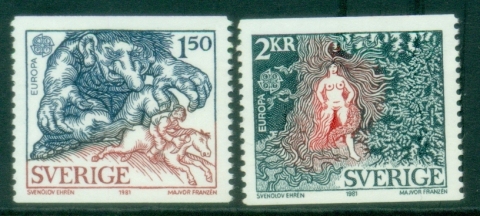 Sweden-1981-EUROPA-Stamps-Folklore-MUH