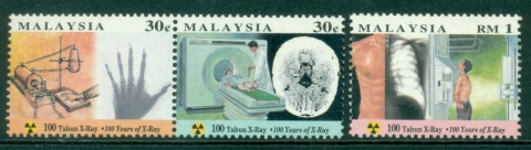 Malaysia-1995-The-100th-Anniversary-of-Discovery-of-X-Rays-by-Wilhelm-Conrad-Rontgen-MUH