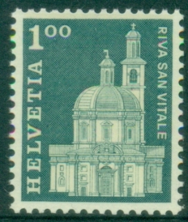 Switzerland-1968-Castles-1Fr-MUH