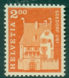 Switzerland-1968-Castles-2Fr-MUH
