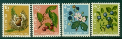 Switzerland-1973-Pro-Juventute-Forest-Fruits-MUH