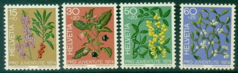 Switzerland-1974-Pro-Juventute-Forest-Plants-MUH