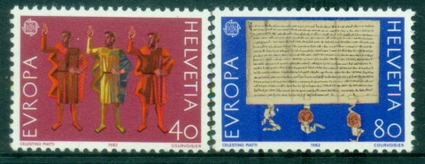 Switzerland-1982-EUROPA-Stamps-Historic-Events-MUH
