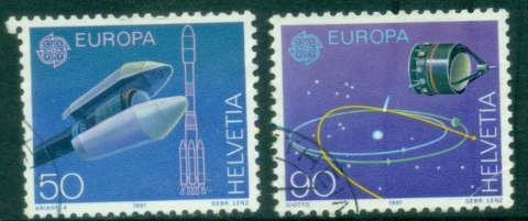 Switzerland-1991-EUROPA-Stamps-European-Aerospace-FU