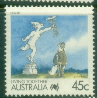 Australia-1988-Living-Together-45c-FU