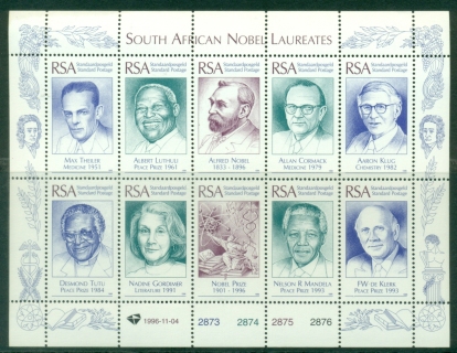 South-Africa-1996-Nobel-Laureates-sheetlet-MUH