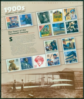 USA-1998-Celebrate-the-Century-1900s-The-Dawn-of-the-Twentieth-Century-MS-MUH-XL-Shipping