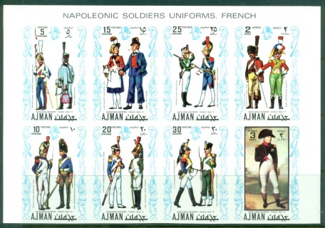 Ajman 1971 Mi#685-692B Napoleonic Uniforms in France IMPERF