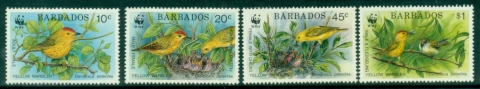 Barbados-1991-WWF-Yellow-Warbler-Bird-MUH