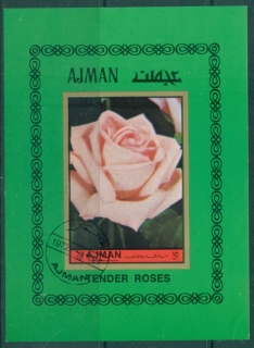 Ajman 1972 Mi#MS456A Flowers, Tender roses MS IMPERF