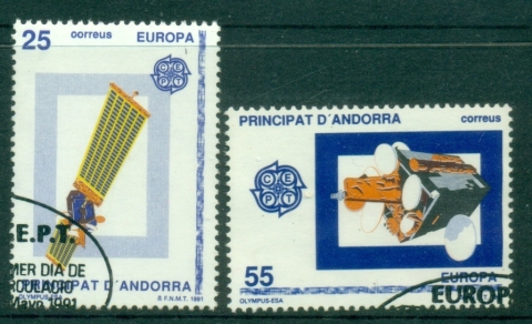 Andorra-Sp-1991-EUROPA-Stamps-European-Aerospace-FU