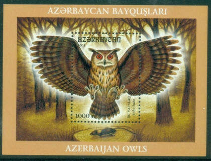 Azerbaijan-2001-Birds-Owls-MS-MUH