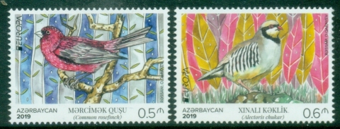 Azerbaijan-2019-EUROPA-Stamps-National-Birds-MUH