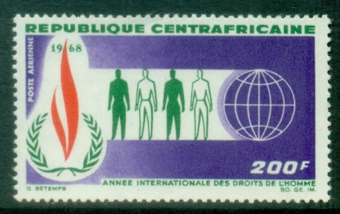 Central-African-Republic-1968-Airmail-Human-Rights-Year-MUH