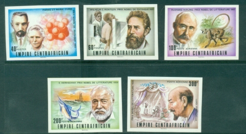 Central-African-Republic-1977-Nobel-Prize-Winners-IMPERF-MUH