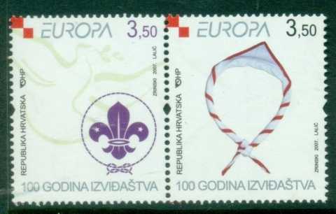 Croatia-2007-EUROPA-Stamps-The-100th-Anniversary-of-Scouting-MUH