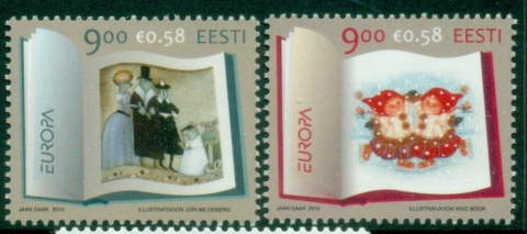Estonia-2010-EUROPA-Stamps-Childrens-Books-MUH