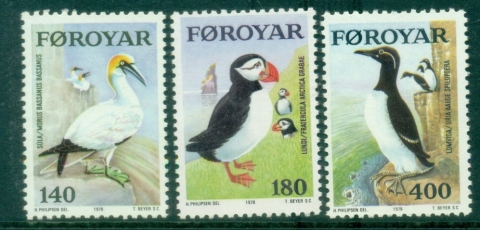 Faroe-Is-1978-Sea-Birds-MUH