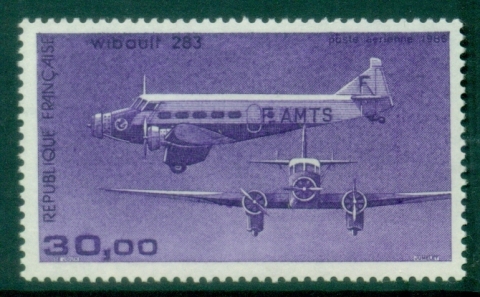 France-1986-Airmail-30f-wibault-283-MUH