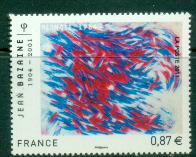 France-2011-Paintings-Diving-by-Jean-Bazaine-1904-2001-MUH