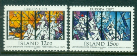 Iceland-1987-EUROPA-Stamps-Modern-Architecture-MUH