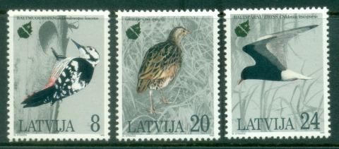 Latvia-1995-European-Nature-Conservation-Year-Birds-MUH