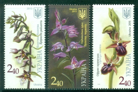 Ukraine-2015-Flowers-Orchids-MUH
