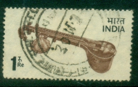 India-1974-Local-Motifs-1r-Sitar-FU