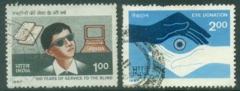 India-1987-The-100th-Anniversary-of-Service-to-Blind-FU