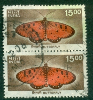 India-2000-Wildlife-15r-Insect-Butterfly-pair-FU