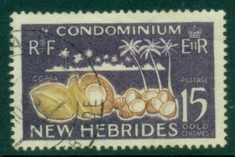 New-Hebrides-Br-1963-Local-Flora-and-Fauna-15c-FU