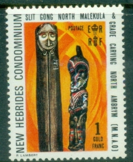 New-Hebrides-Br-1972-Birds-Shells-and-Native-Art-1fr-MUH