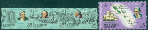New-Hebrides-Br-1974-The-200th-Anniversary-of-Discovery-MUH