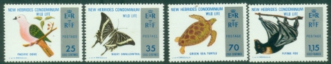 New-Hebrides-Br-1974-Wildlife-Bird-insect-turtle-bat-MUH