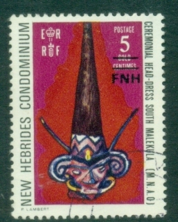 New-Hebrides-Br-1977-Pictorials-of-1972-Surcharged-5FNH-Mask-FU