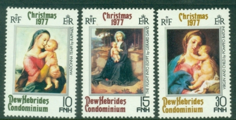 New-Hebrides-Br-1977-Xmas-MUH