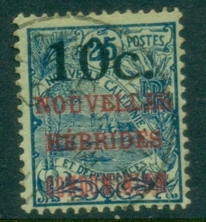 New-Hebrides-Fr-1920-1924-Stamps-of-1908-1912-Surcharged-10c-on-25c-FU_1