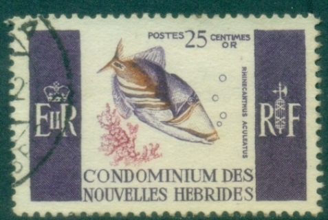 New-Hebrides-Fr-1966-Local-Motifs-Fish-25c-FU