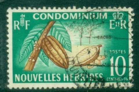 New-Hebrides-Fr-1967-Local-Flora-and-Fauna-10c-FU
