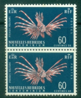 New-Hebrides-Fr-1967-Local-Flora-and-Fauna-60c-pair-MUH