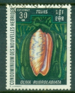 New-Hebrides-Fr-1972-Birds-Shells-and-Native-Art-30c-FU