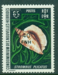 New-Hebrides-Fr-1977-Pictorials-of-1972-Surcharged-40FNH-shell-MUH