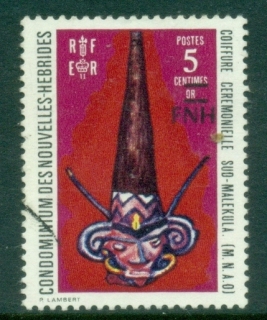 New-Hebrides-Fr-1977-Pictorials-of-1972-Surcharged-5FNH-Mask-FU