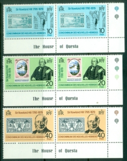 New-Hebrides-Fr-1979-The-100th-Anniversary-of-the-Death-of-Sir-Rowland-Hill-1795-1879-pair-MUH